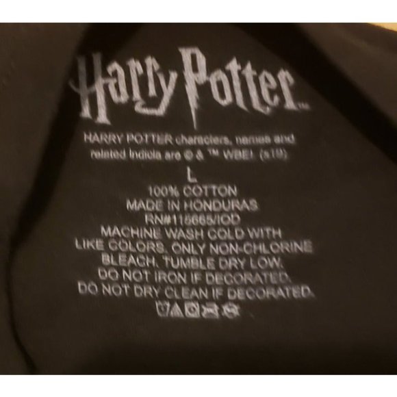 Harry Potter Slytherin House Large Black T-Shirt - Picture 3 of 3